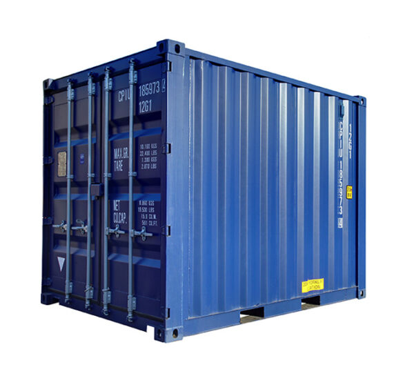 Eerste reis 10ft zeecontainer standaard