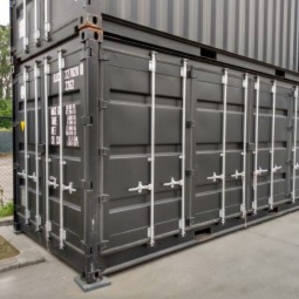 Eerste reis 20ft Open Side zeecontainer zwart