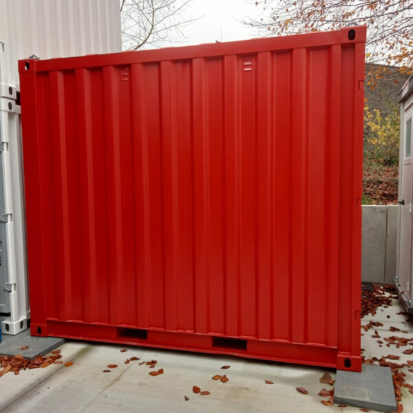 10ft opslagcontainer rood ral 3000 ook verkrijgbaar in wit, blauw