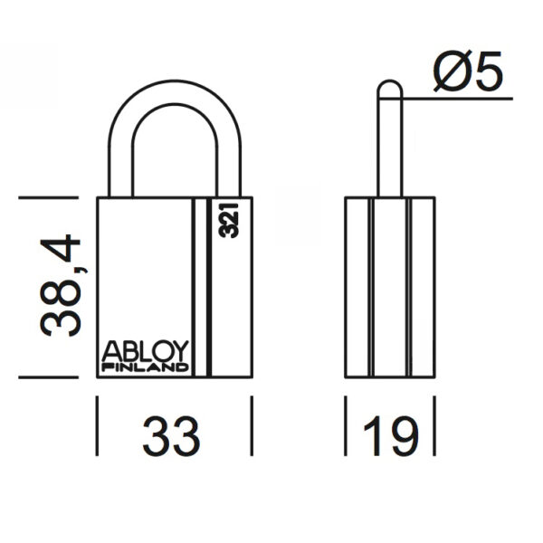 Abloy® PL321/50 Protec2 hangslot - Afbeelding 2