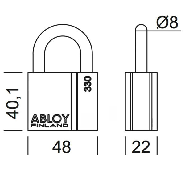 Abloy® Protec2 SWP hangslot PLM330/50 - Afbeelding 2