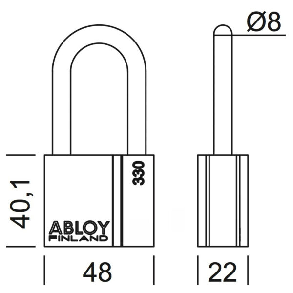 Abloy® PL330/50 Protec2 hangslot - Afbeelding 2
