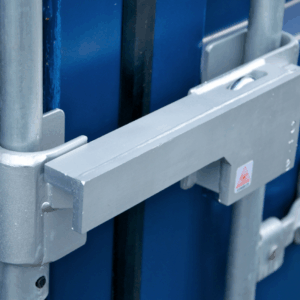 CTS Containerslot 09 beveiliging met Assa Abloy Protec2 hangslot op een zeecontainer.