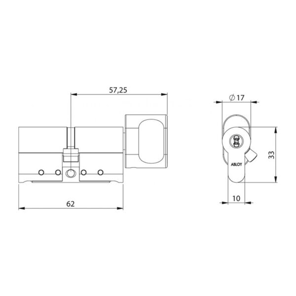  Abloy® knopcilinder Protec²  - Afbeelding 2