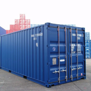 Eerste Reis 40FT High Cube Open Side Zeecontainer op locatie.