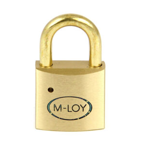 M-LOY Messing Hangslot 30mm Marine, vonkvrij en antimagnetisch, ideaal voor explosiegevoelige omgevingen.