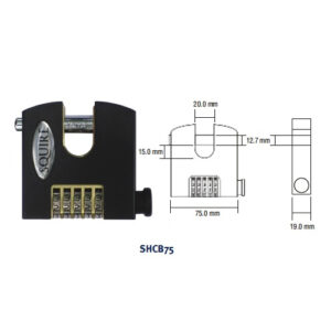 Squire SHCB75® cijferhangslot met pin