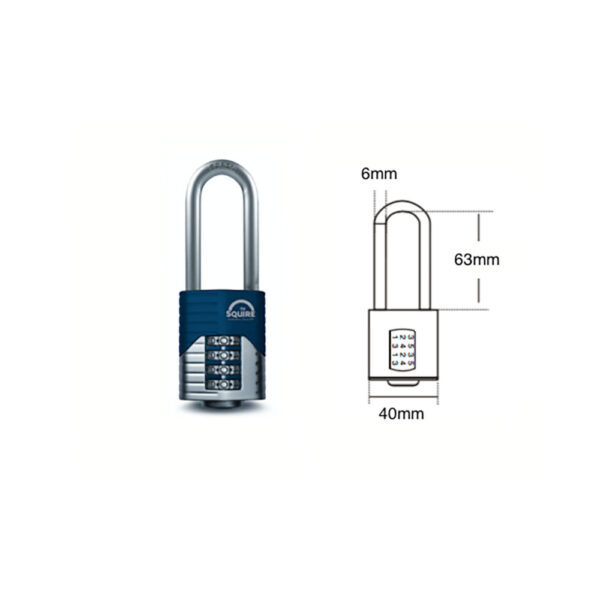 Squire® Vulcan Combi 40/2.5 cijferhangslot - Afbeelding 2