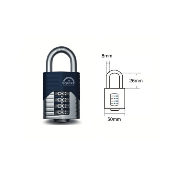 Squire® Vulcan Combi 50 cijferhangslot - Afbeelding 2