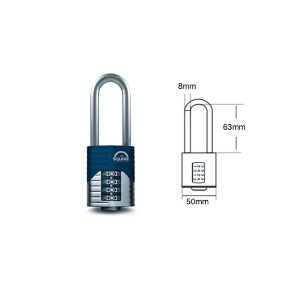 Squire® Vulcan Combi 50 2,5 cijferhangslot - Afbeelding 2