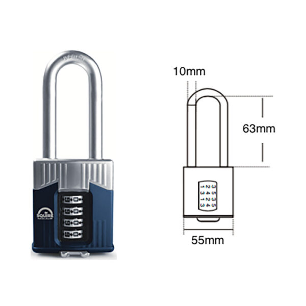 Squire® Warrior Combi 55/2,5 cijferhangslot - Afbeelding 2