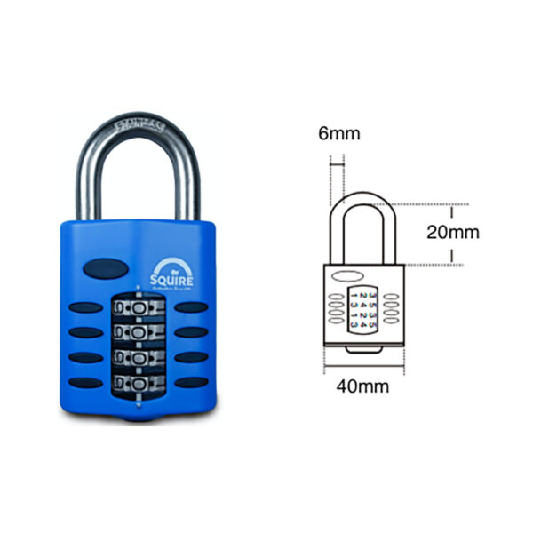 Squire® CP40S Marine Cijferhangslot - Afbeelding 2
