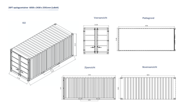 Nieuwe 20ft Opslagcontainer (CTX) Containex - Afbeelding 7
