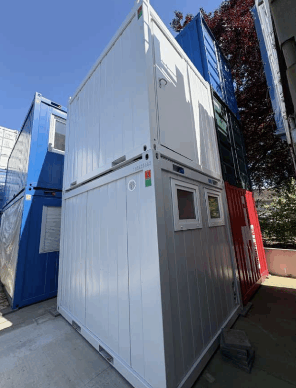 10ft sanitair container grijs mv bij Containerslot.net