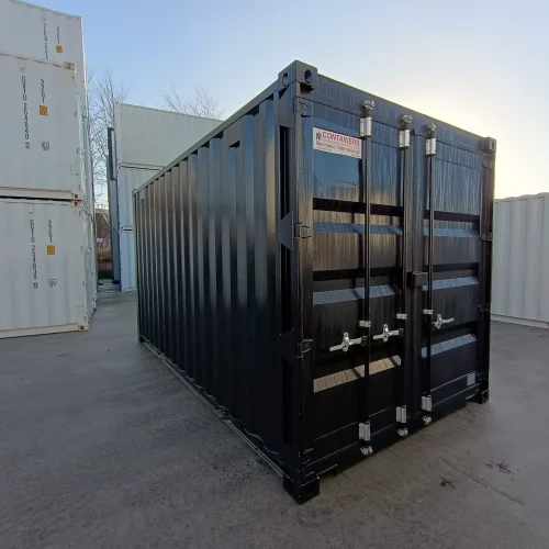 15ft opslagcontainer zwart 9005