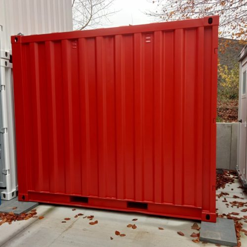 10ft opslagcontainer rood ral 3000 ook verkrijgbaar in wit, blauw