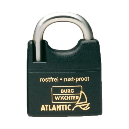 Burg Wächter Atlantic 217F 50 NI, roestvrij en zeewaterbestendig hangslot voor buitengebruik. Met gesloten beugel