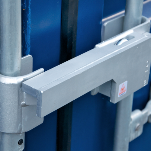 CTS Containerslot 09 beveiliging met Assa Abloy Protec2 hangslot op een zeecontainer.