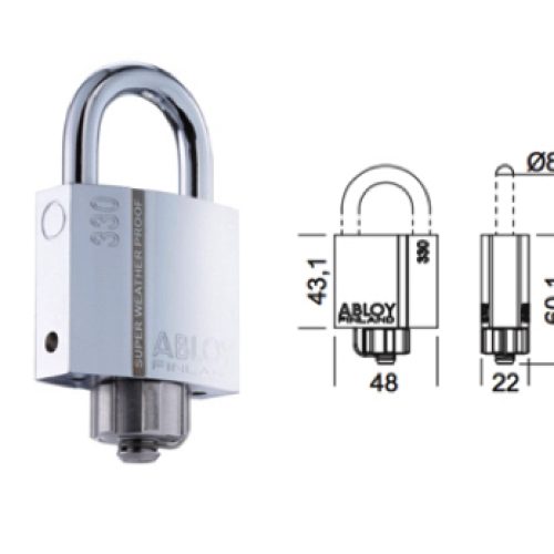 Assa Abloy PLM330 hangslot met 25 mm beugel